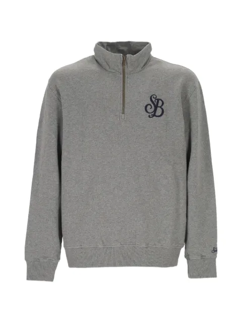 MC2 Saint Barth Kenneth logo-embroidered quarter-zip sweatshirt