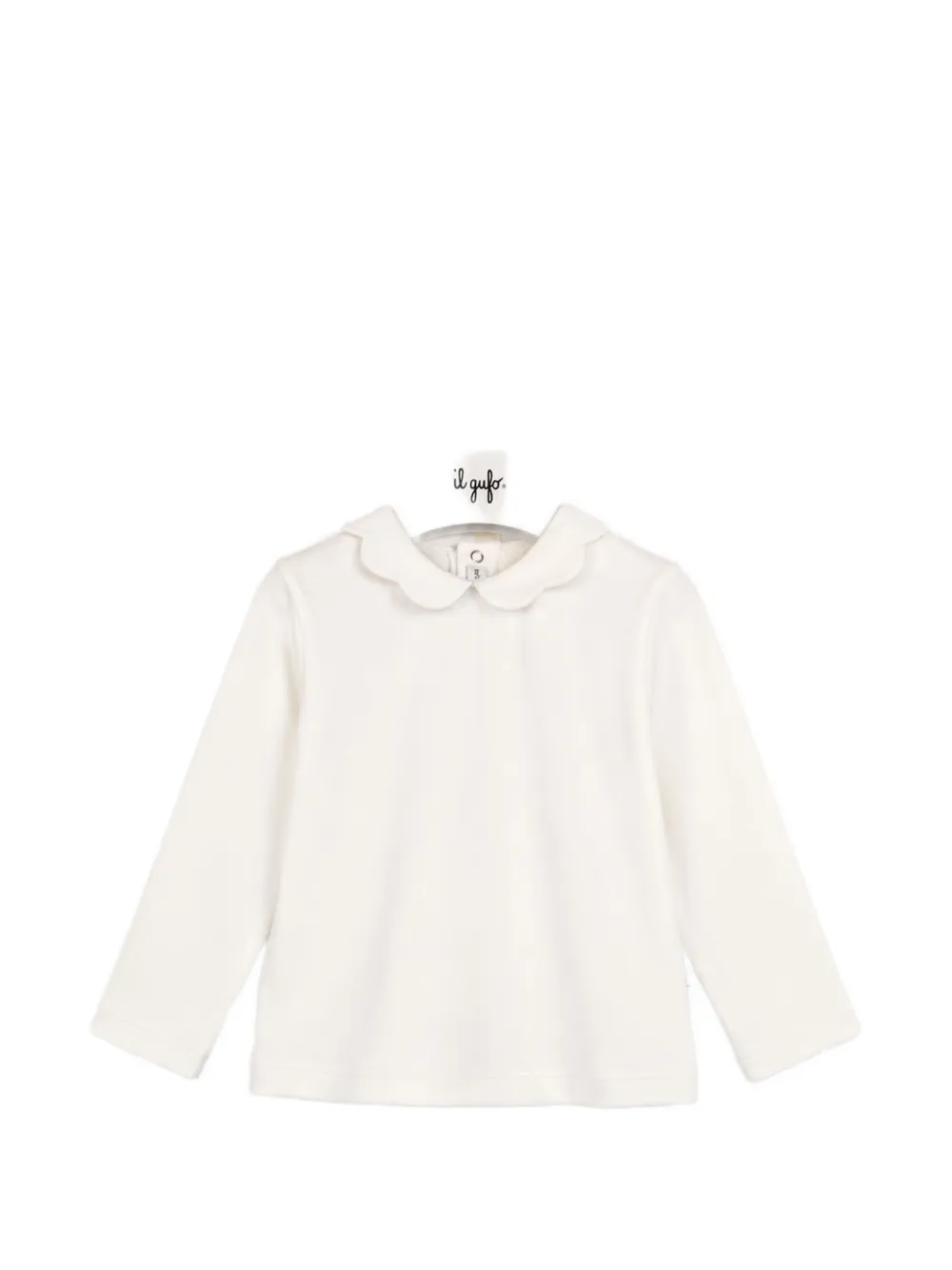 Il Gufo scalloped-collar long-sleeve T-shirt Wit