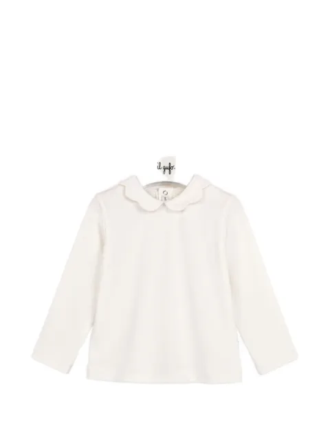 Il Gufo scalloped-collar long-sleeve T-shirt