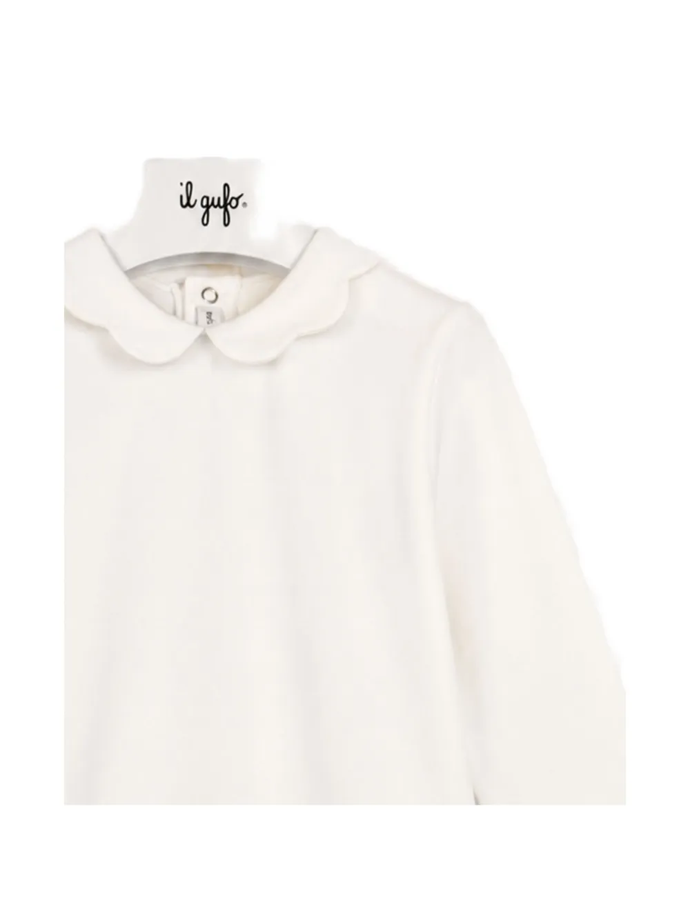 Il Gufo scalloped-collar long-sleeve T-shirt Wit