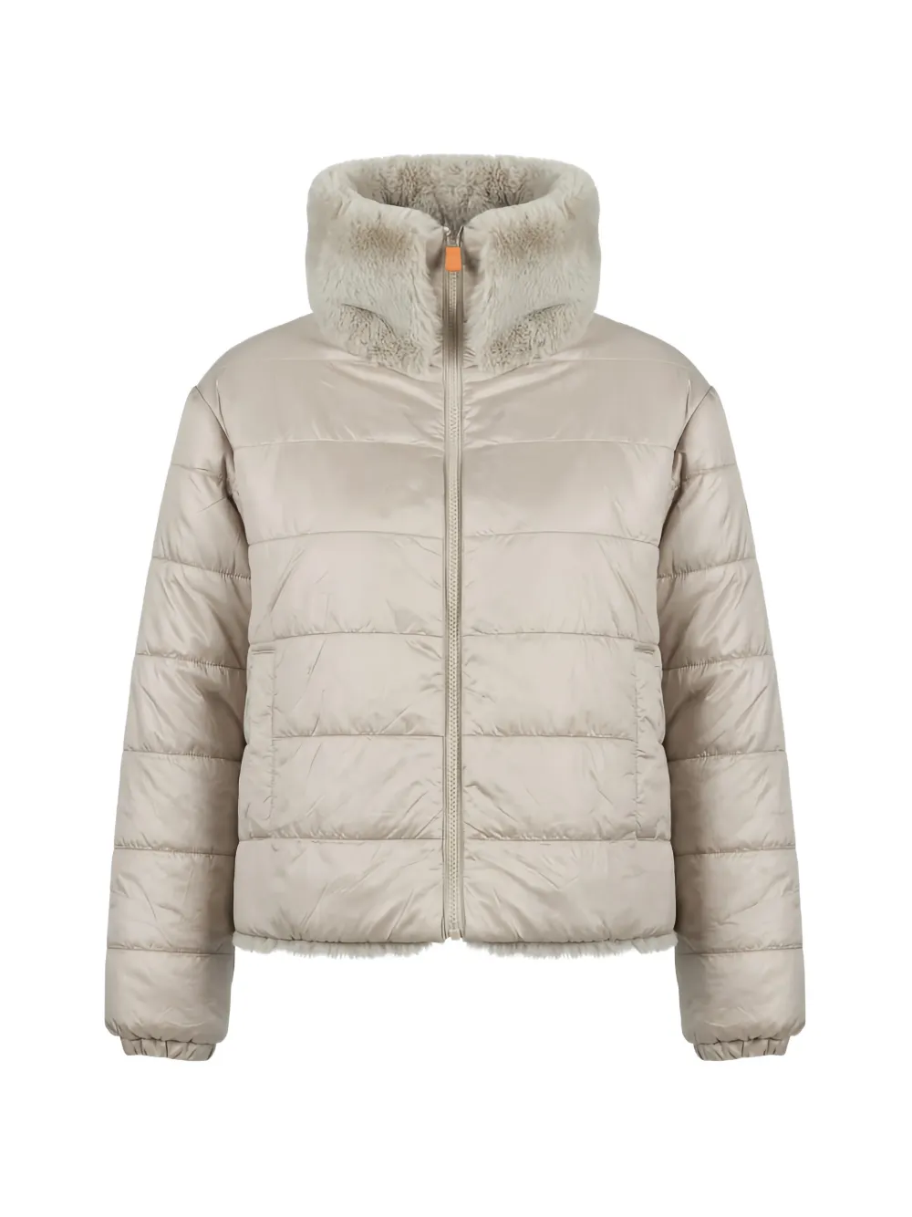 Save The Duck Kids Ceri reversible faux-fur padded jacket Beige