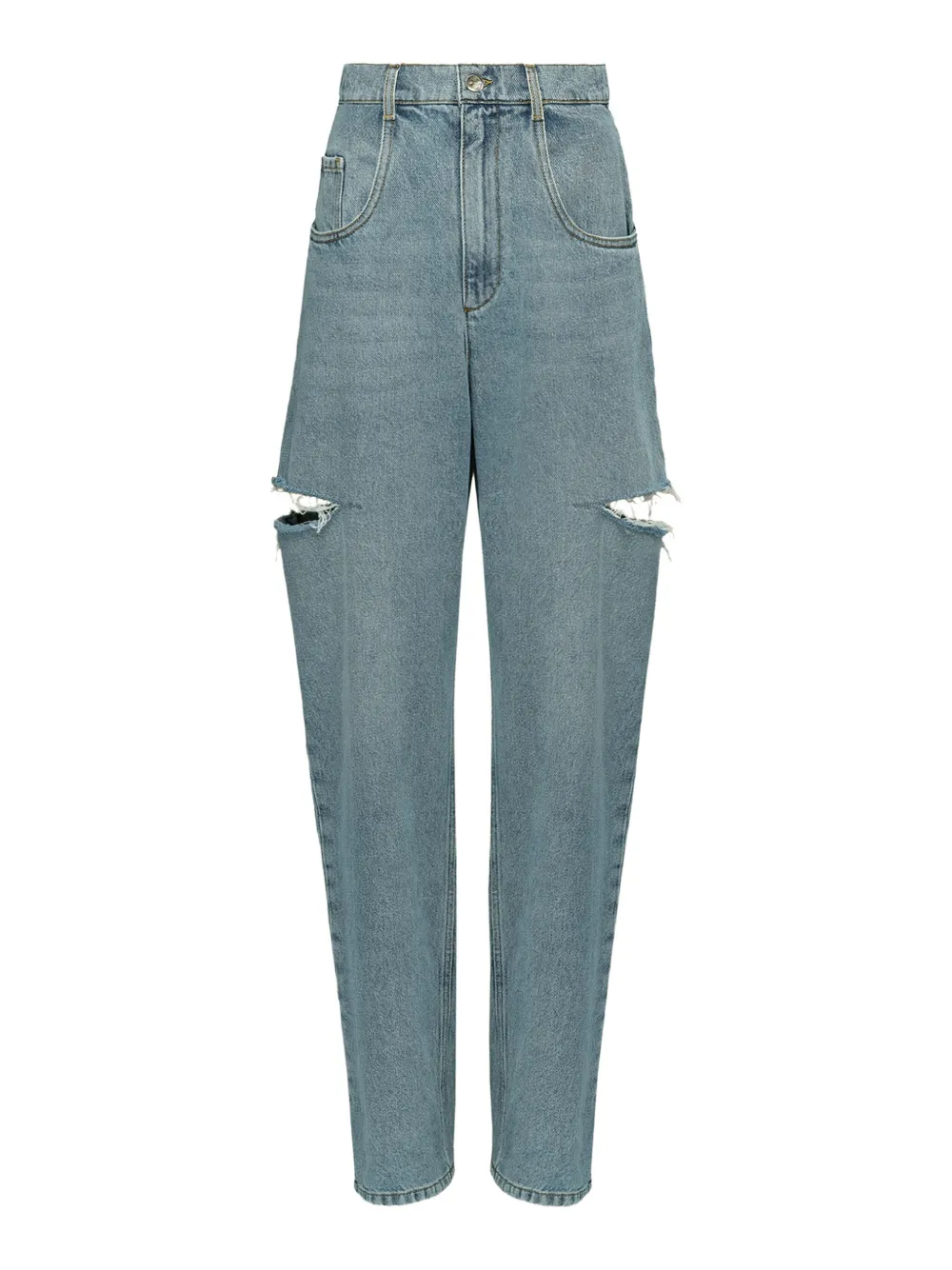Maison Margiela denim jeans with slash details Blauw
