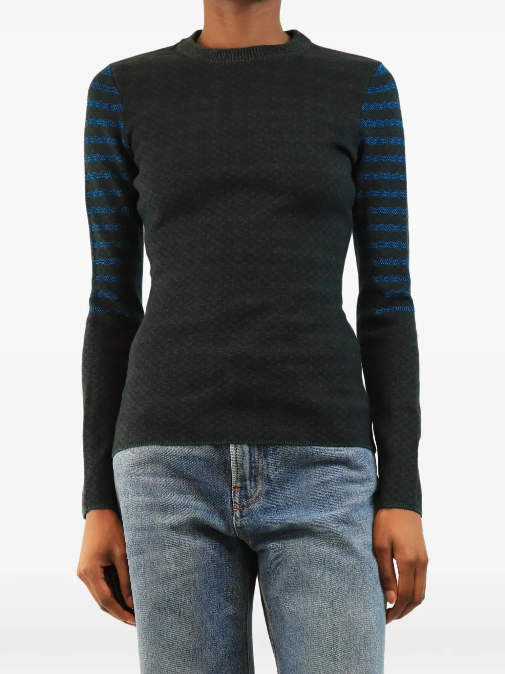 Victoria Beckham striped knitted sweater - Blue