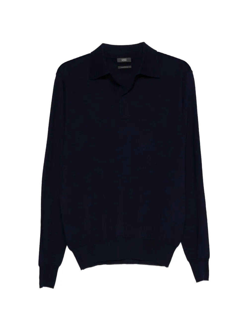 Hosio long-sleeve polo shirt - Blu