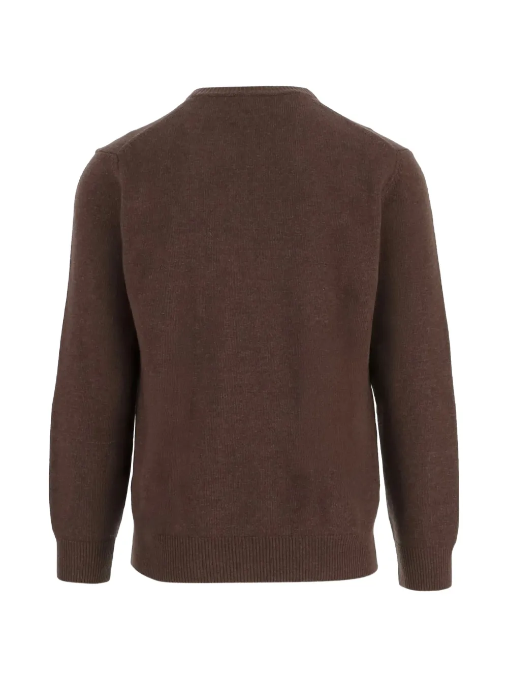 MC2 Saint Barth brown Heron crewneck knit with St. Moritz embroidery Bruin