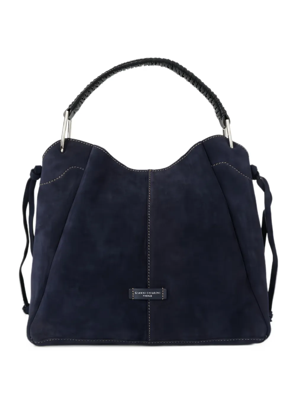 GIANNI CHIARINI Era braided-handle shoulder bag - Blu
