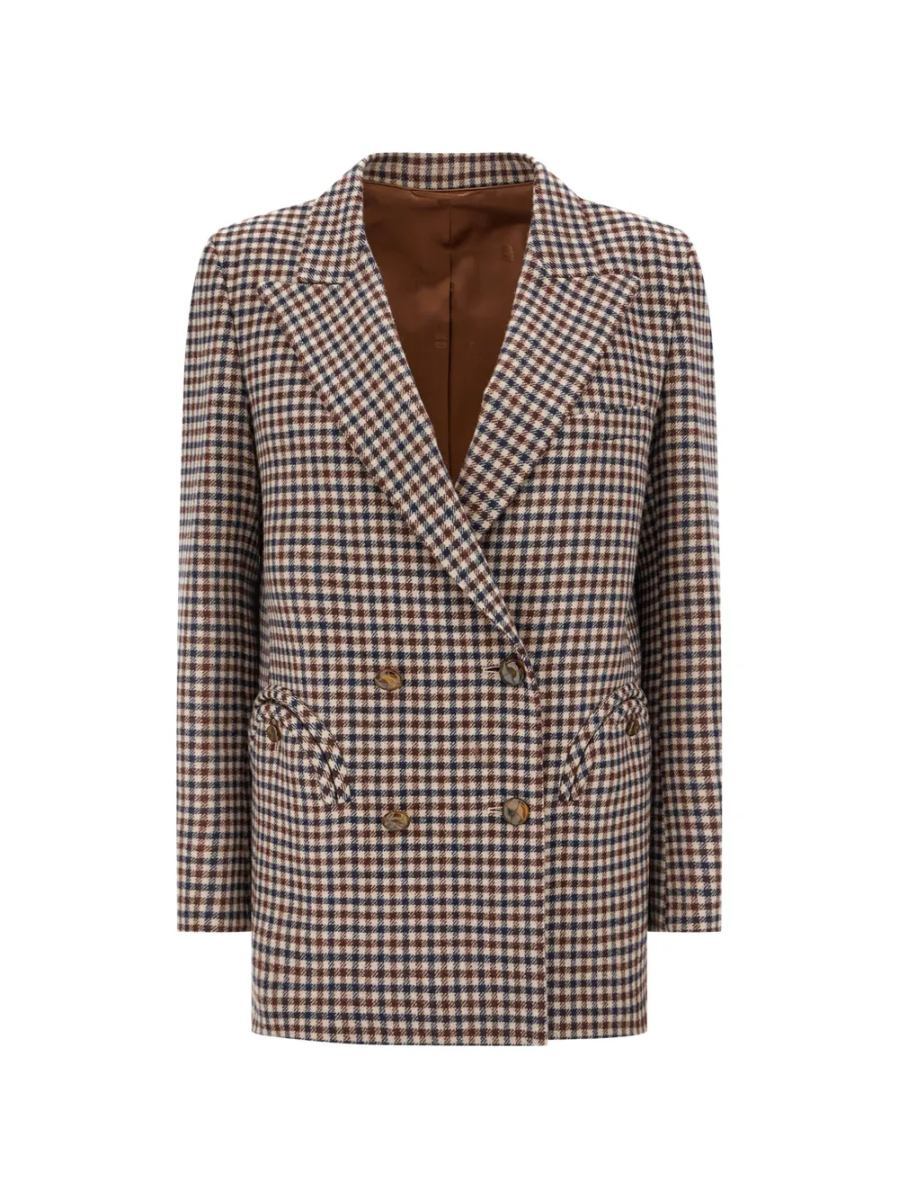 Blazé Milano check double-breasted blazer - Neutrals