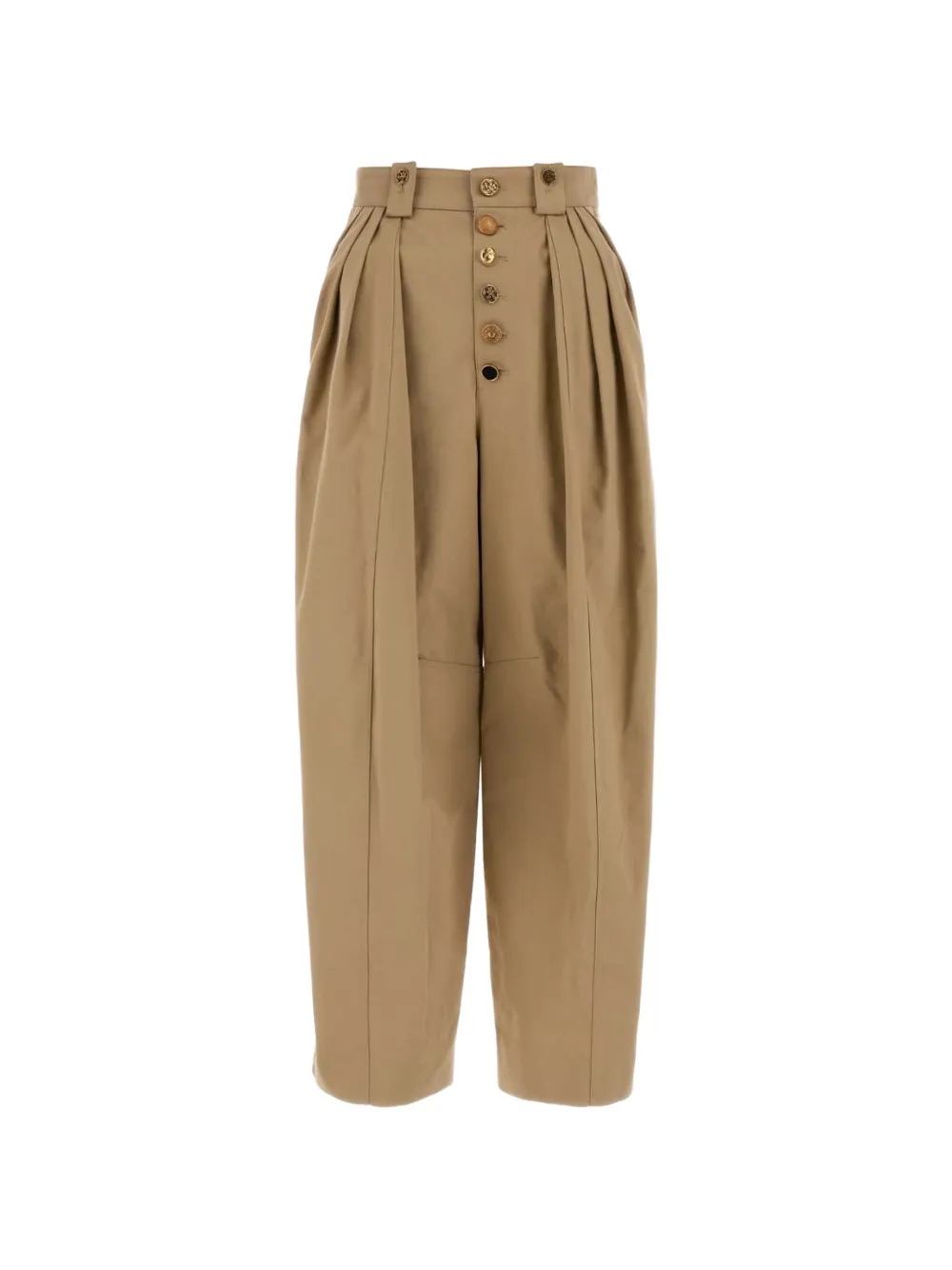 Chloé pleated button-front trousers Beige