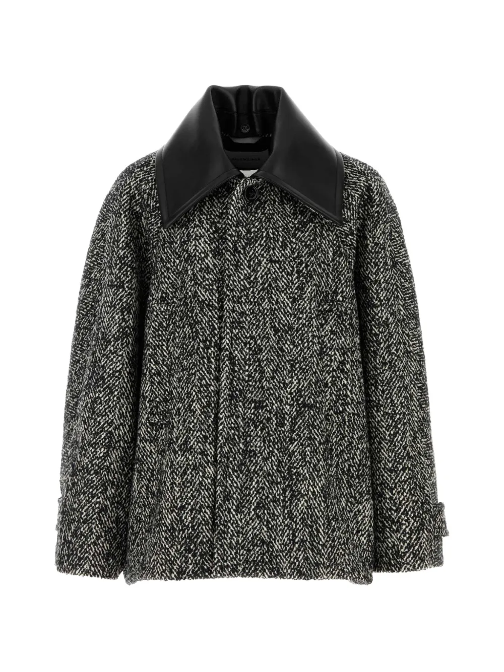 Balenciaga short large cocoon coat in black/white - Nero