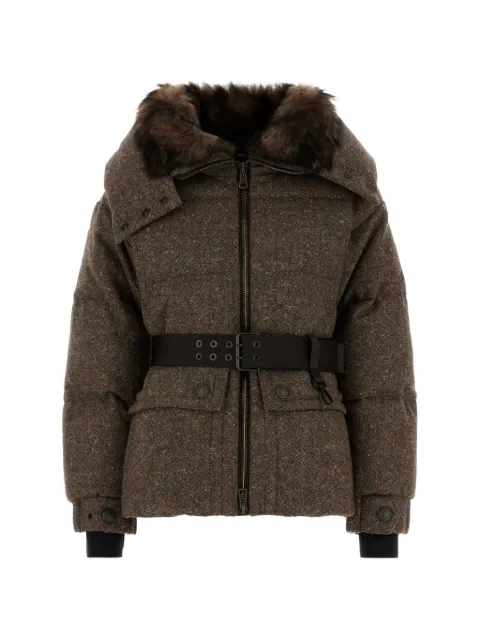 Moncler Grenoble belted faux-fur collar jacket