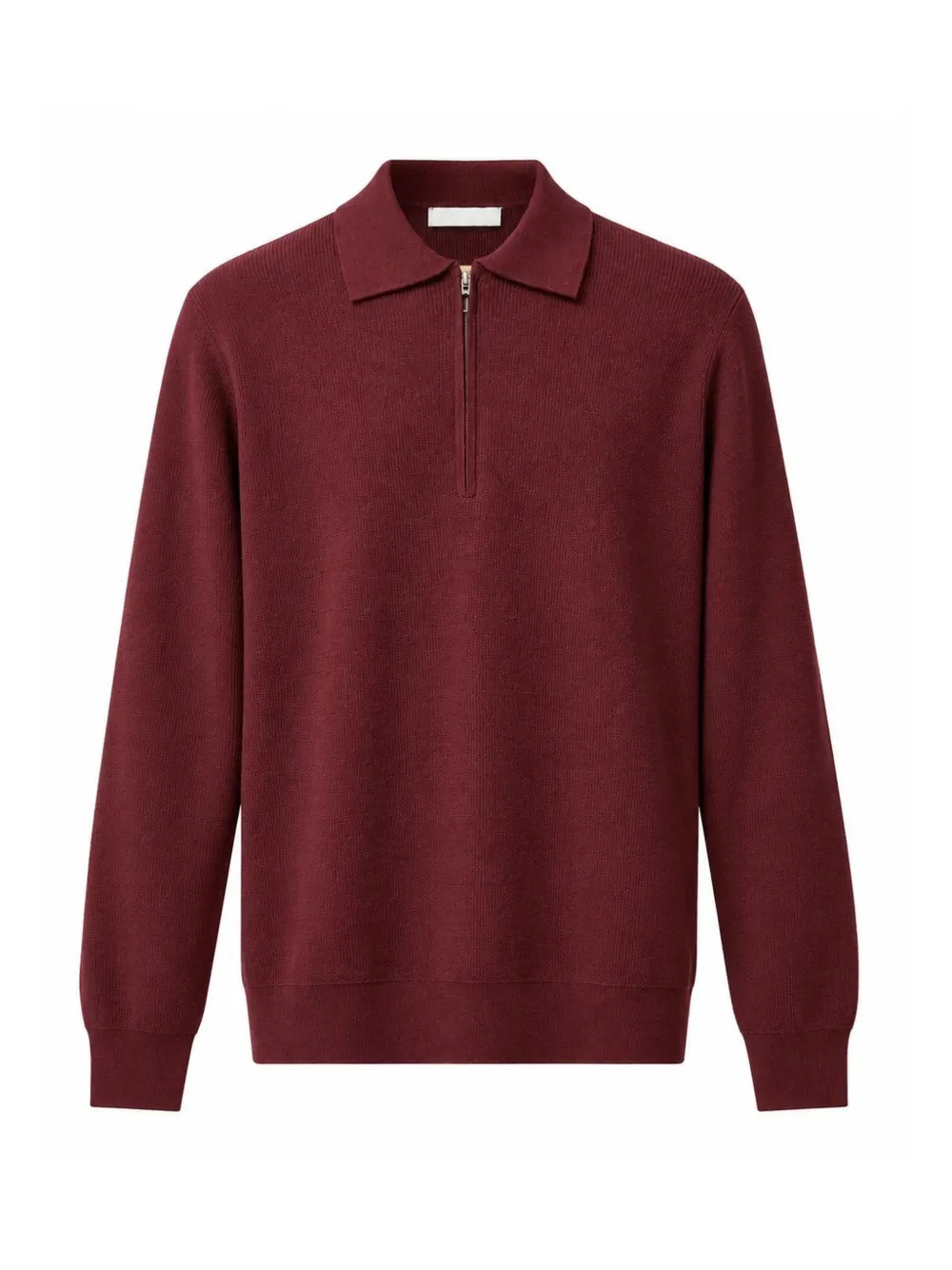 DIKTAT half-zip wool polo shirt - Rosso