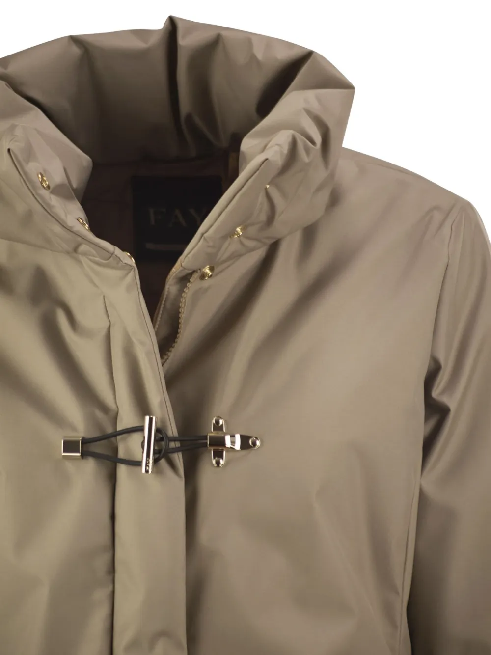 Fay Toggle padded jacket Beige