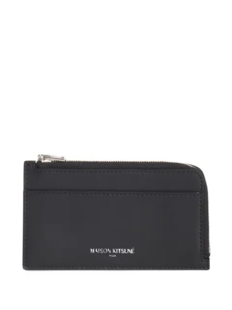 Maison Kitsuné logo-print leather cardholder