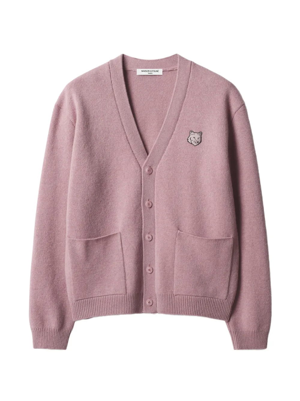 Maison Kitsuné Fox Head Milano wool cardigan - Rosa