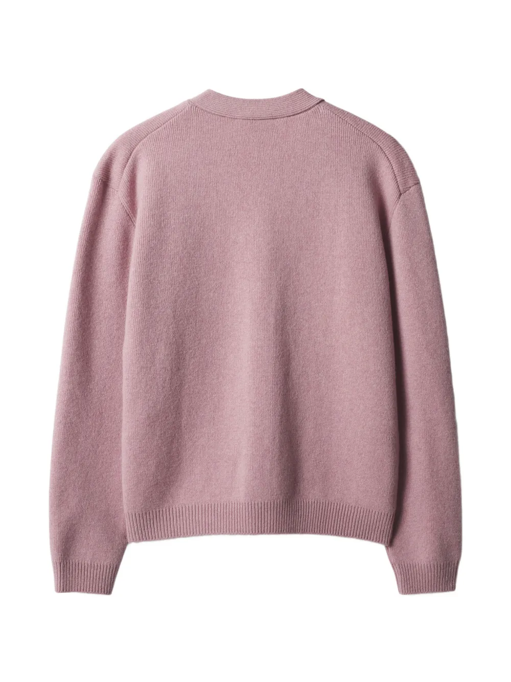 Maison Kitsuné Fox Head Milano wool cardigan Roze