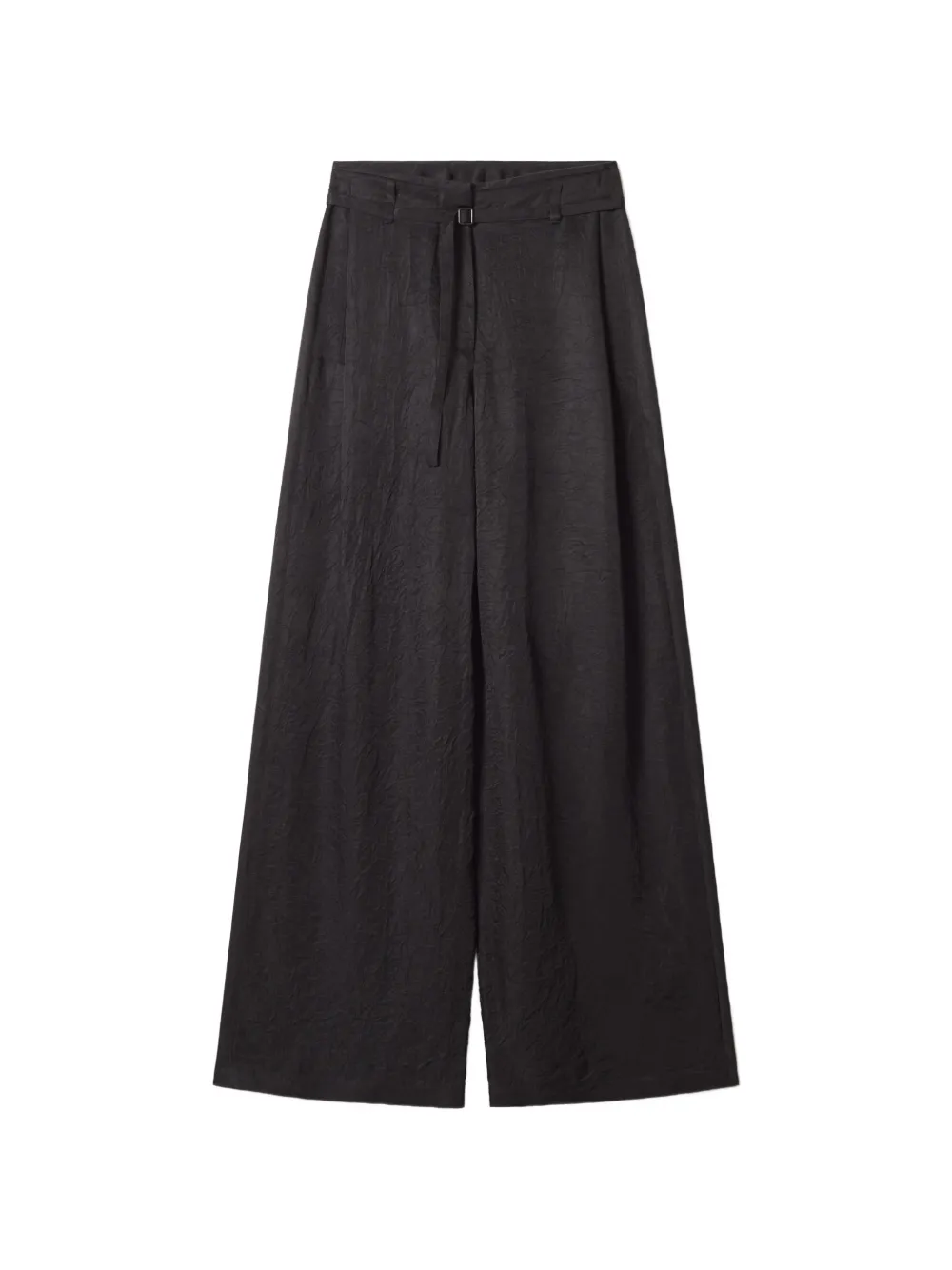Maison Kitsuné crinkled wide-leg trousers Zwart