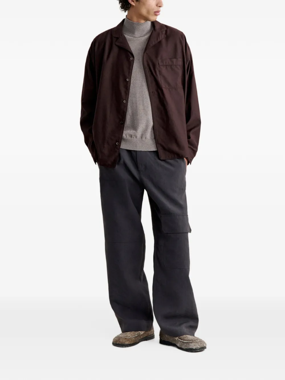 Maison Kitsuné Festive shirt Bruin