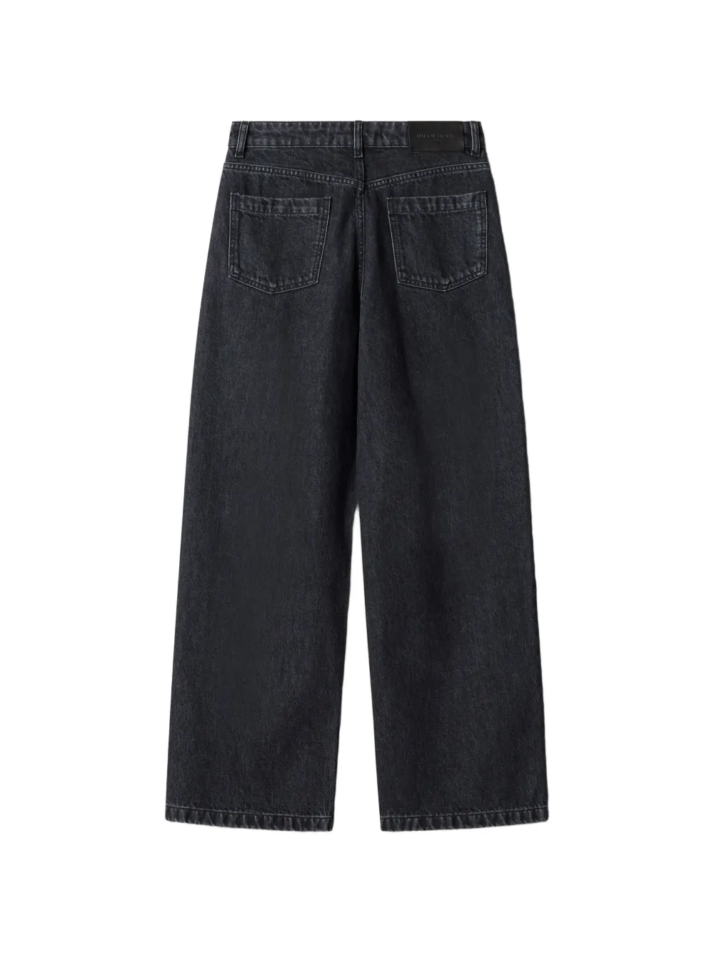 Maison Kitsuné pleated wide-leg jeans Zwart