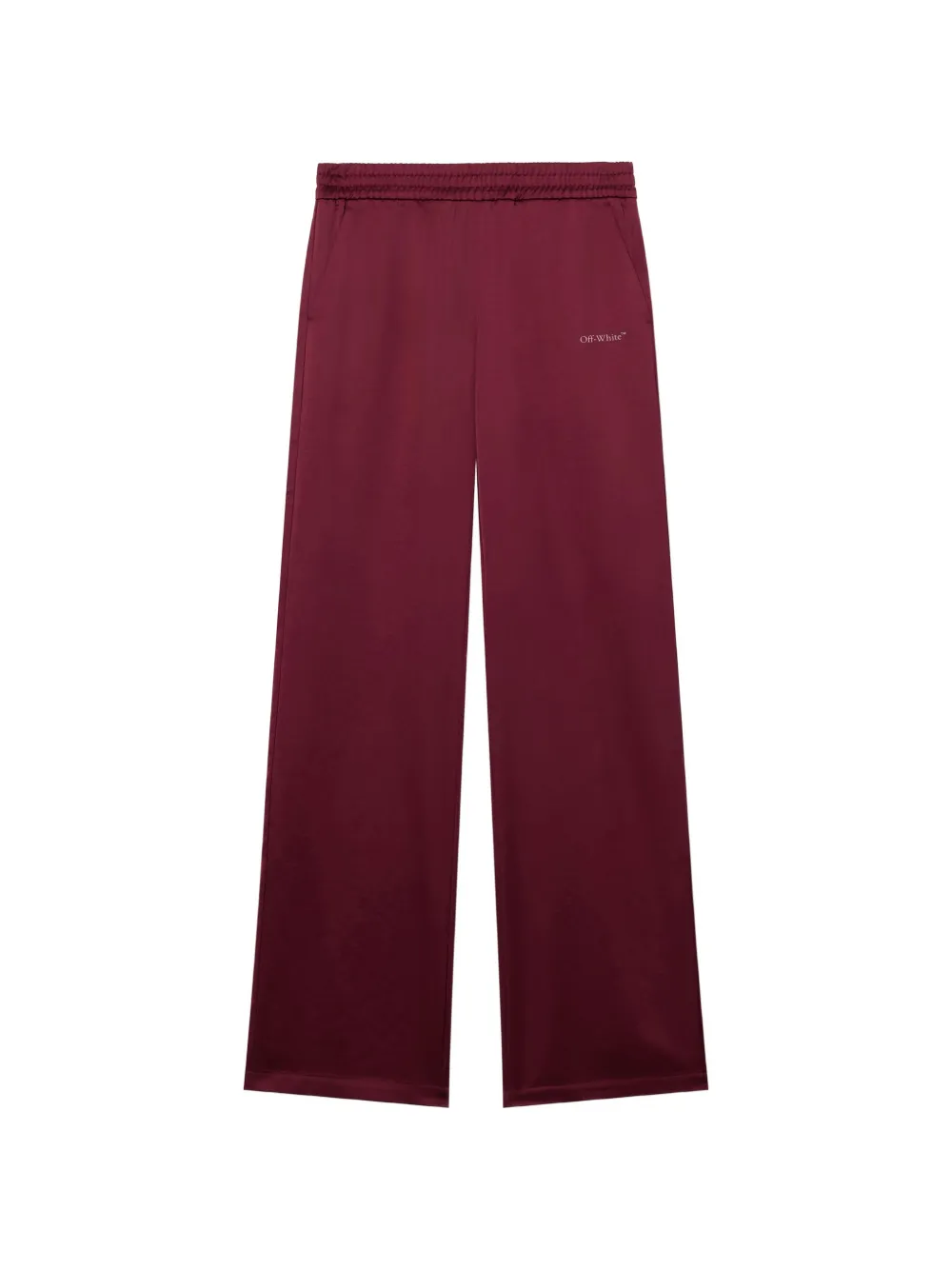 Off-White Diag Lace satin track pants - Rosso