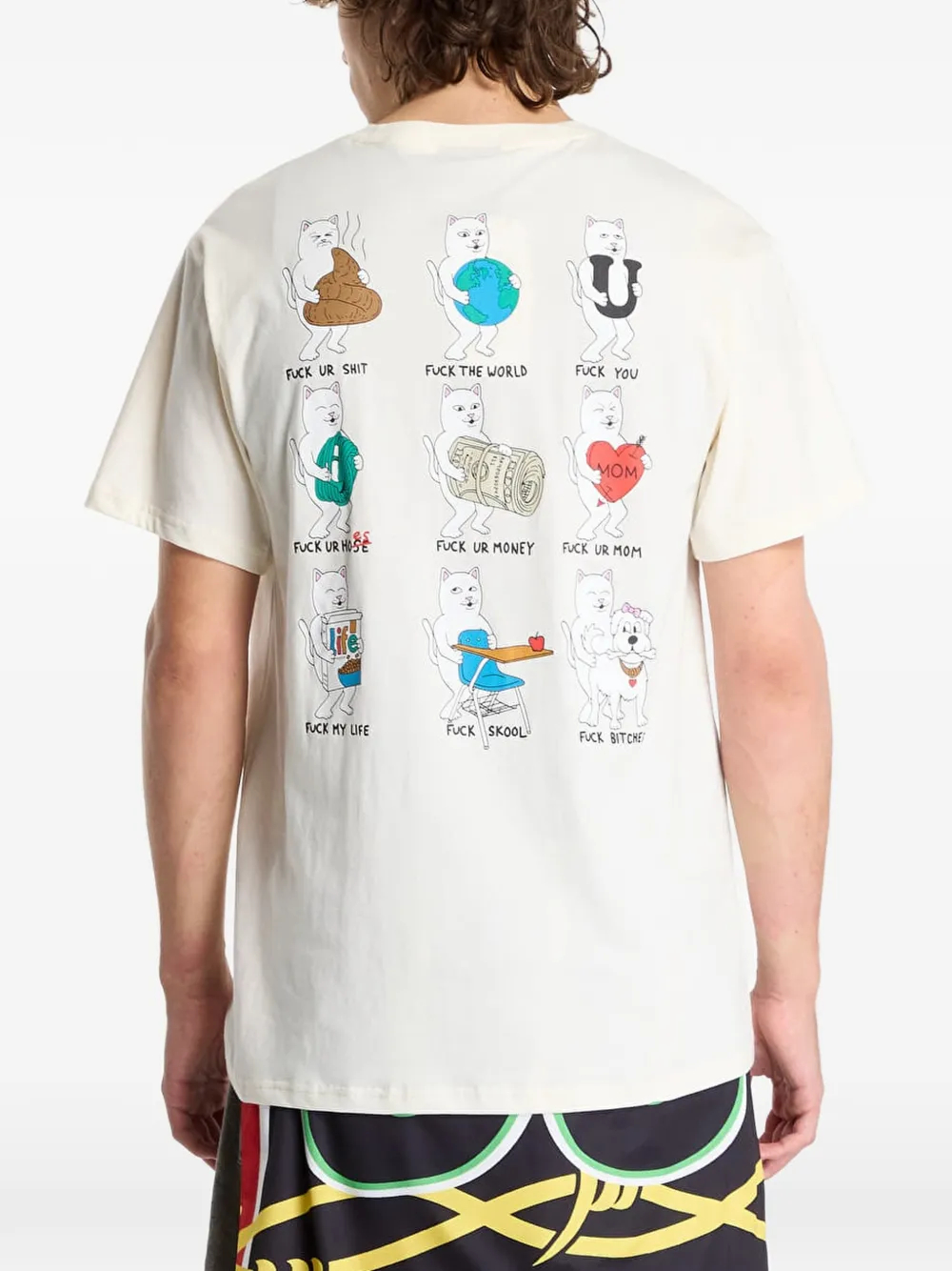 Ripndip graphic-print t-shirt Beige