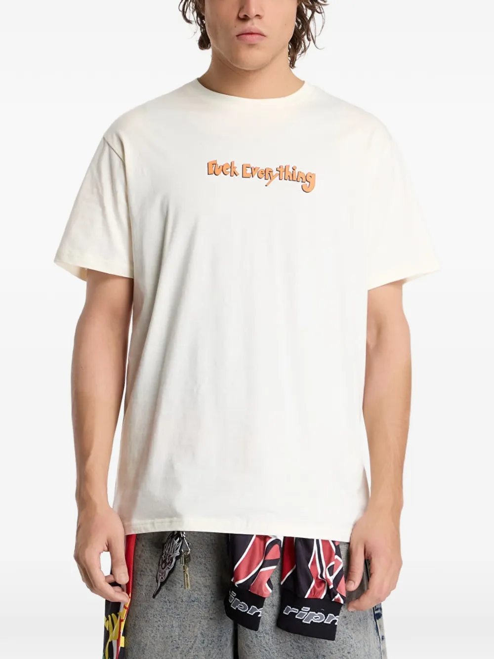 Ripndip graphic-print t-shirt Beige