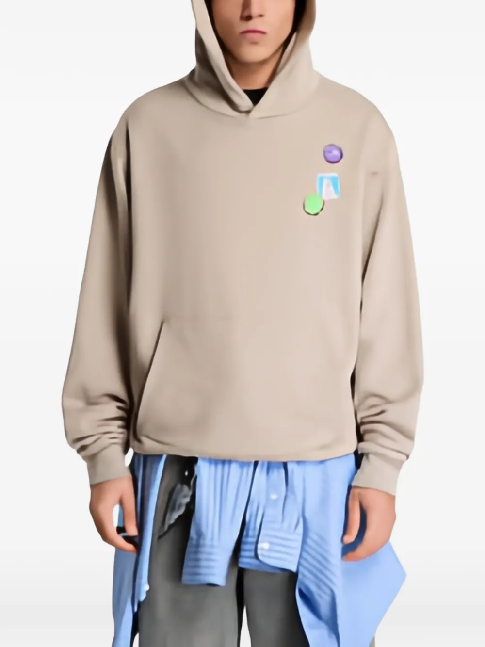Ripndip Vitamins graphic-print hoodie Beige