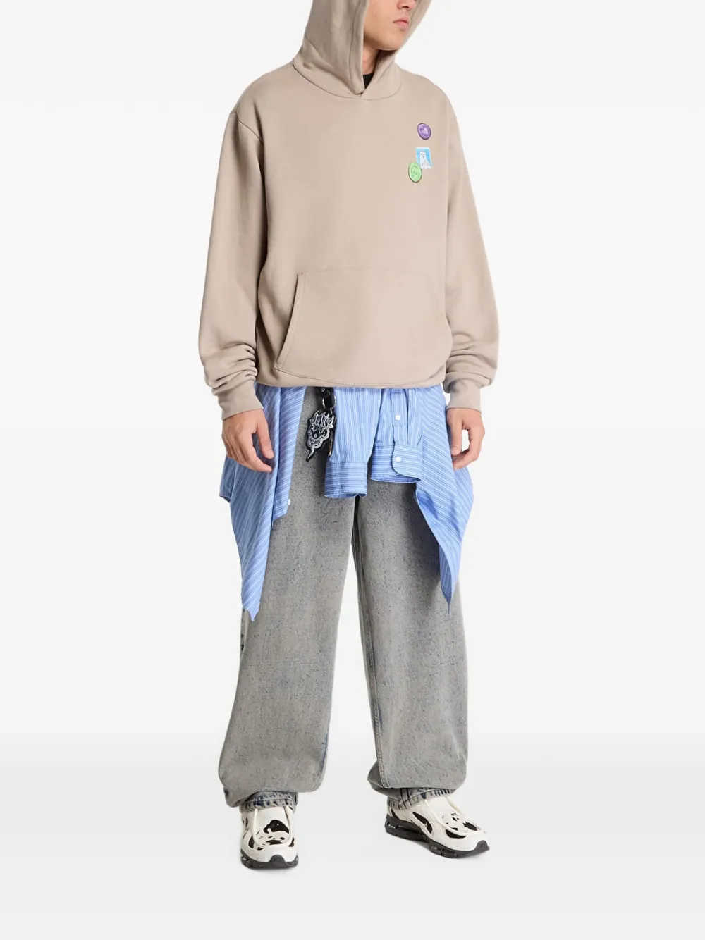 Ripndip Vitamins graphic-print hoodie Beige