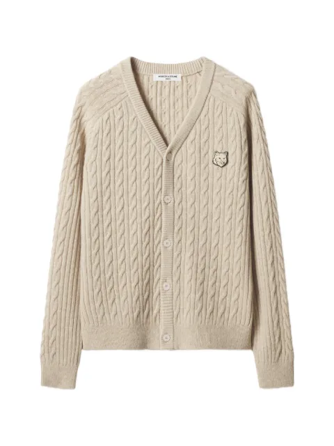 Maison Kitsuné Fox Head cable-knit cardigan