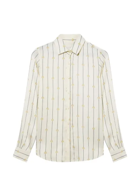 Brooks Brothers logo-stripe button-down shirt
