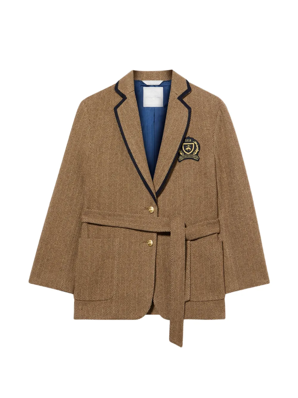 Brooks Brothers herringbone-pattern blazer Bruin