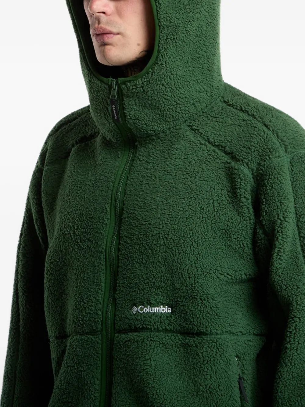 Columbia Mountain fleece hooded jacket Groen