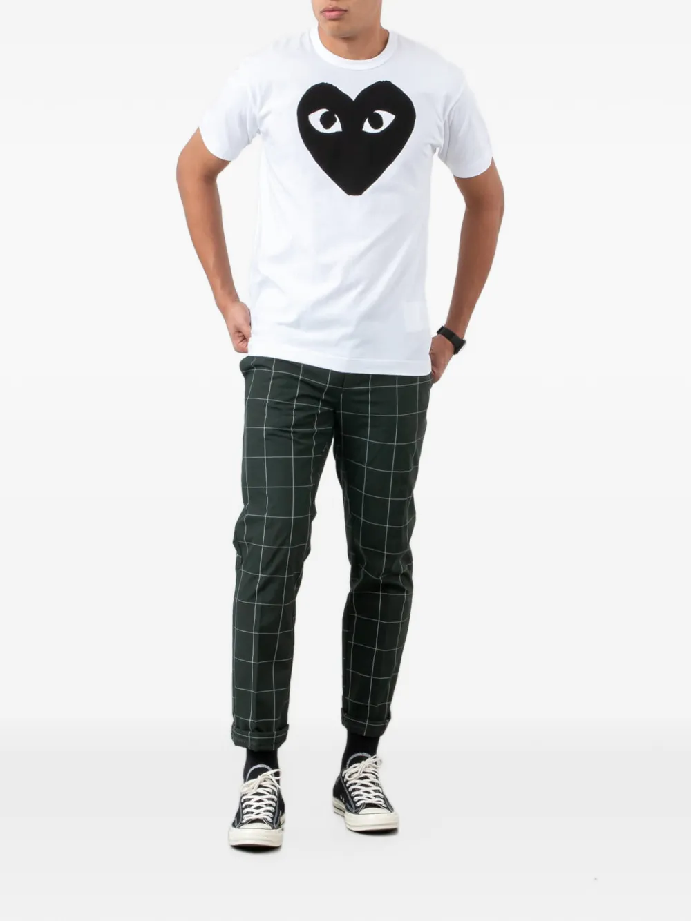 Comme Des Garçons Play heart-print T-shirt Wit