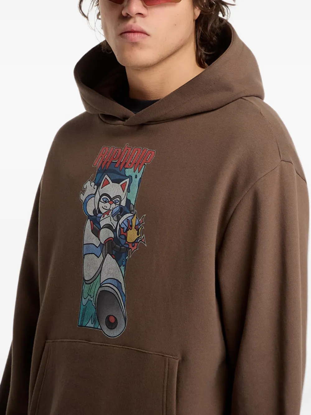 Ripndip Rokkunerm graphic-print hoodie Bruin