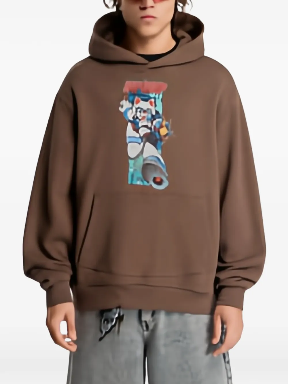 Ripndip Rokkunerm graphic-print hoodie Bruin