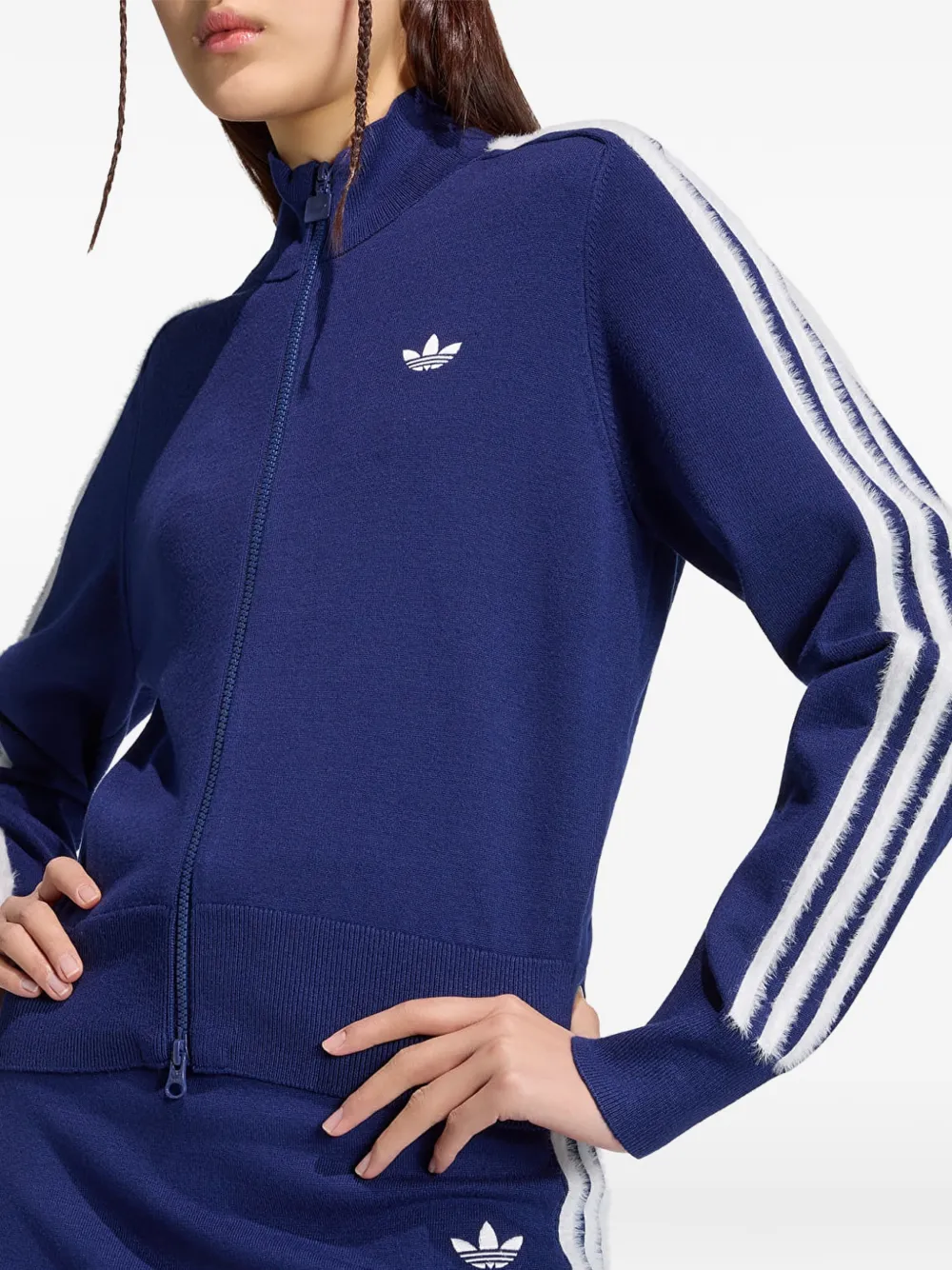 adidas knitted Firebird track top Blauw