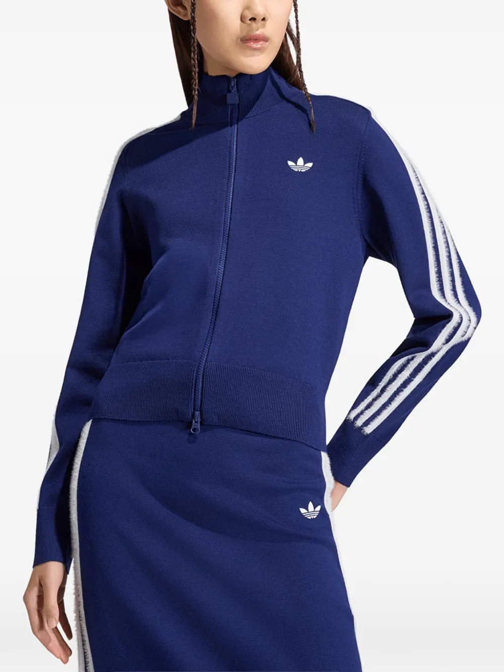 adidas knitted Firebird track top Blauw