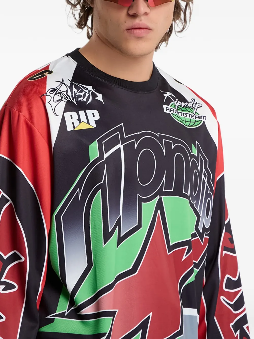 Ripndip graphic-print long-sleeve t-shirt Rood