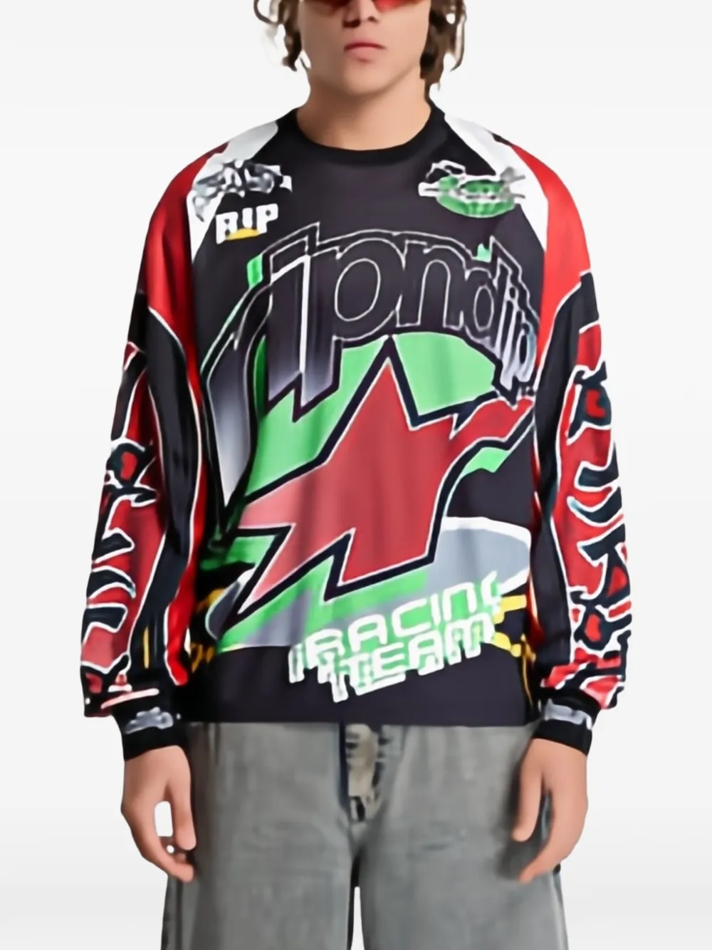 Ripndip graphic-print long-sleeve t-shirt Rood