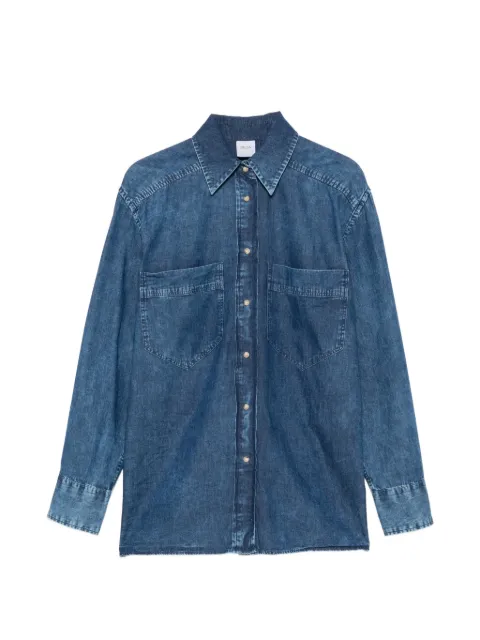 Caliban chest-pocket denim shirt