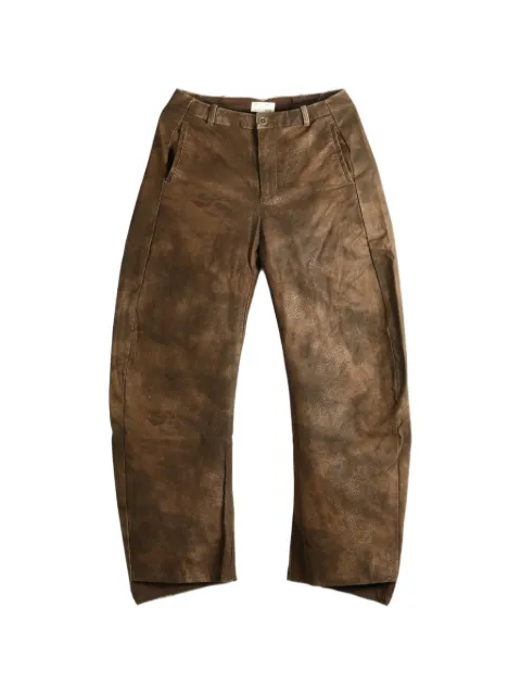 Free People Spotlight leather wide-leg trousers
