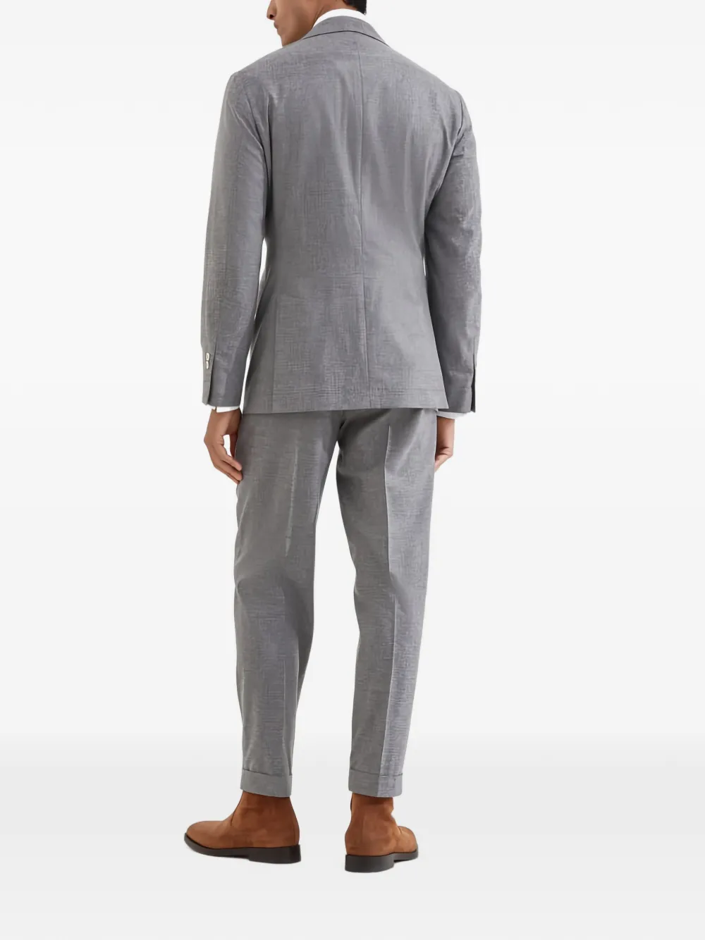 Brunello Cucinelli two-button tailored suit Grijs