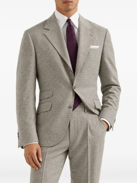 Brunello Cucinelli checked single-breasted suit