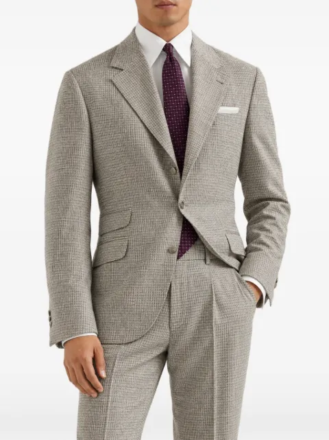 Brunello Cucinelli checked single-breasted suit