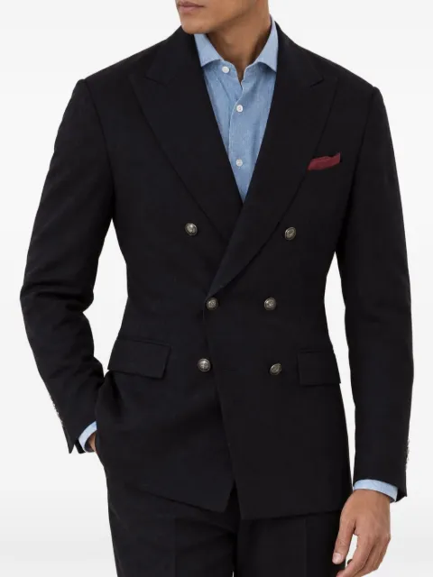 Brunello Cucinelli double-breasted peak-lapel suit