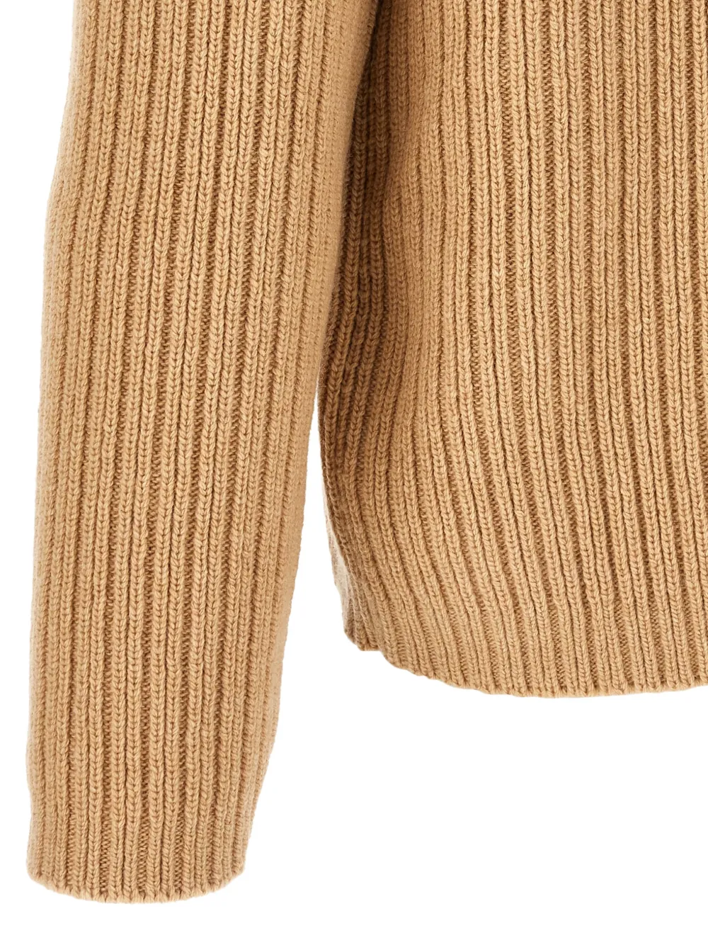 Lacoste striped sweater with polo collar Archive Edition Beige