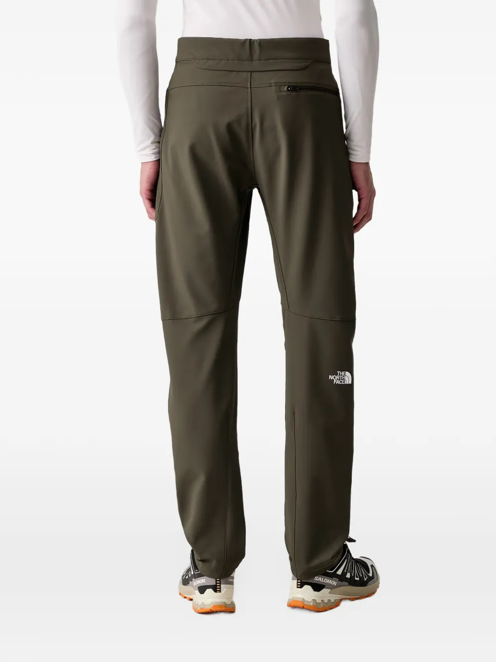 The North Face logo-print trousers Groen