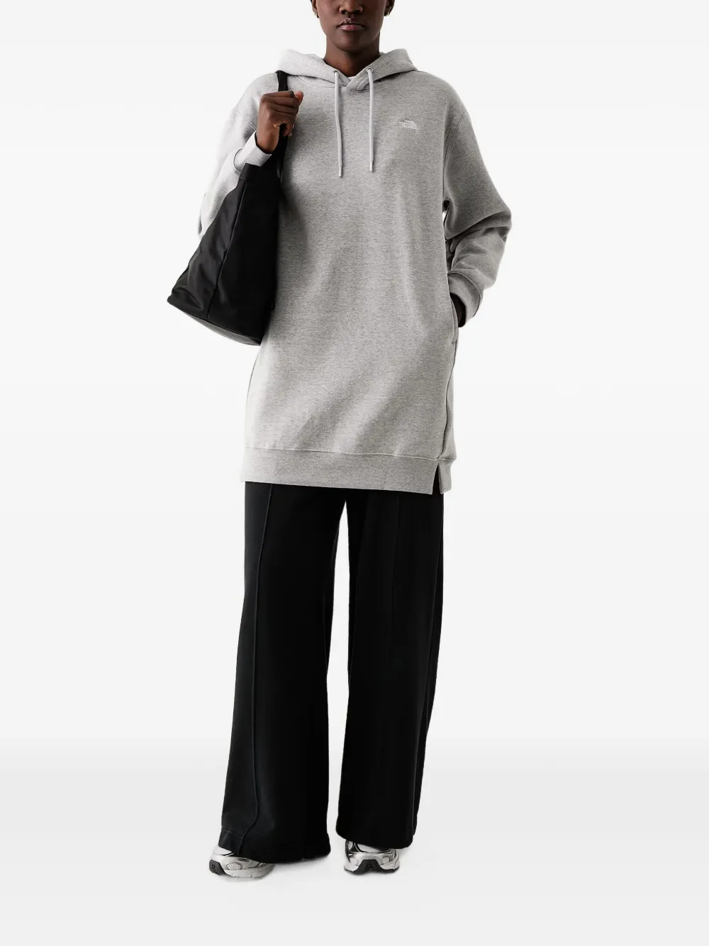 The North Face Essential Simple Dome relaxed hooded dress Grijs