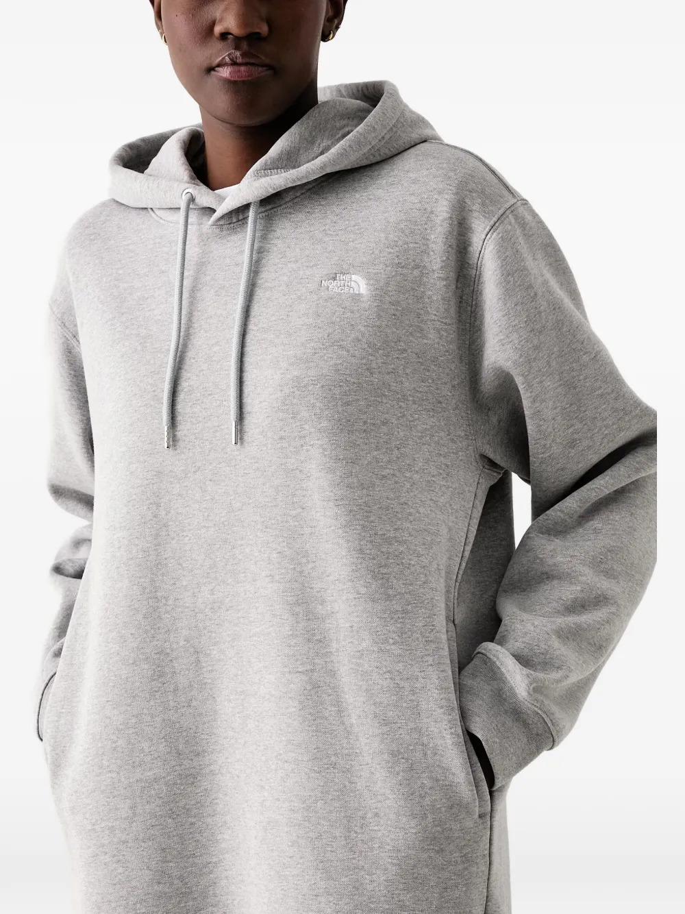 The North Face Essential Simple Dome relaxed hooded dress Grijs