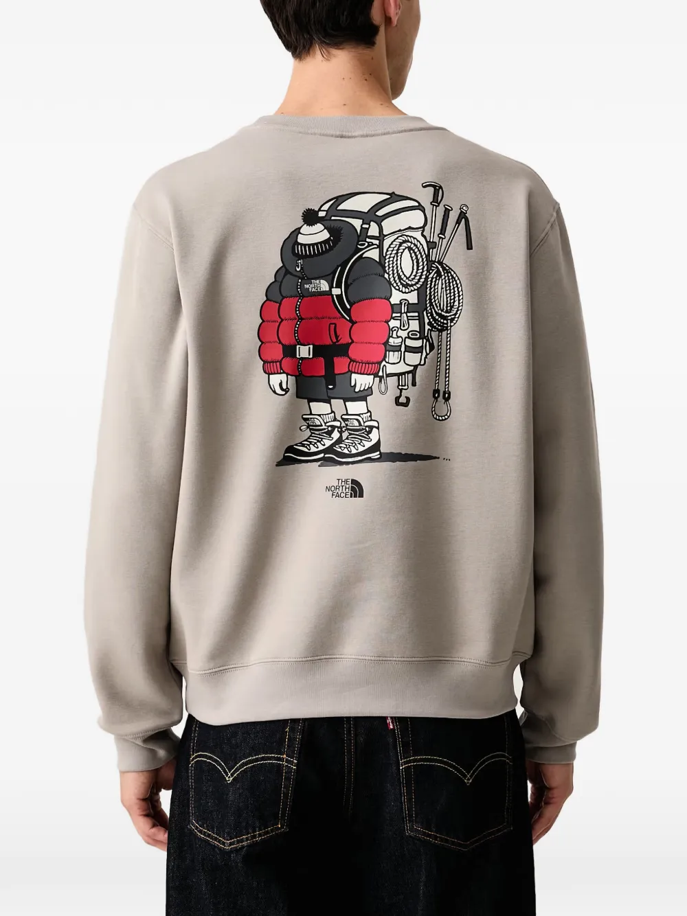 The North Face Gear Up Get Out Relaxed crew—graphic sweatshirt Beige