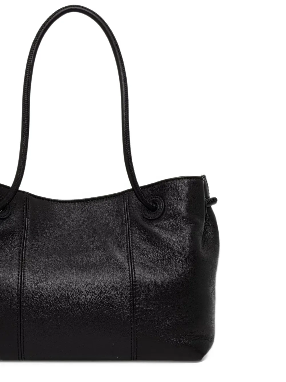 Trussardi Orbita logo-print leather tote bag Zwart